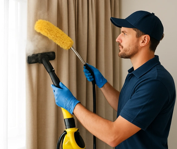 Trusted residential curtain cleaning technician Matty Curtain Cleaning pacific-paradise QLD